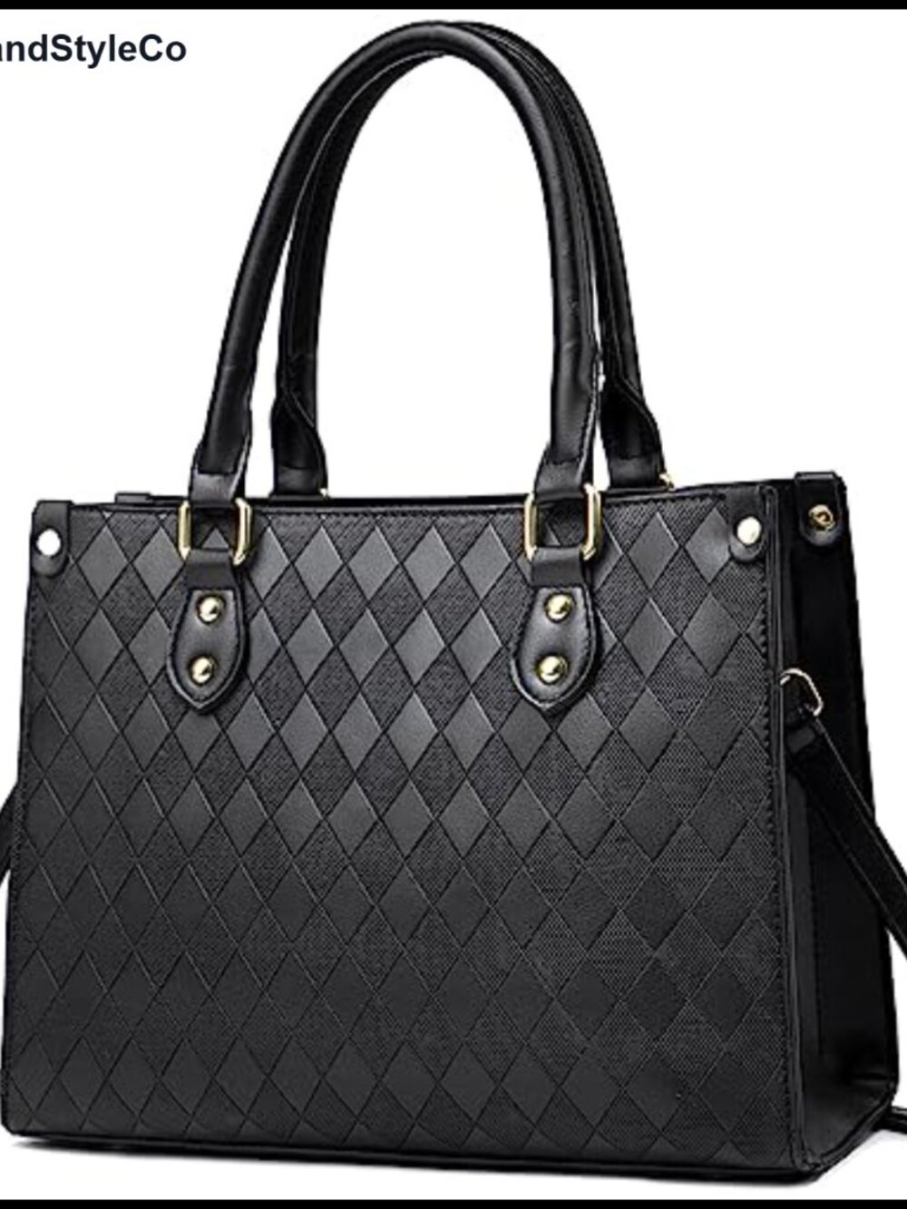 Faux Leather Satchel Handbag Vegan Leather Tote Crossbody Purse